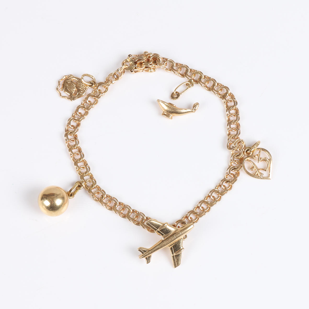 Rannekoru, 18K punakulta, Charms, Broford.