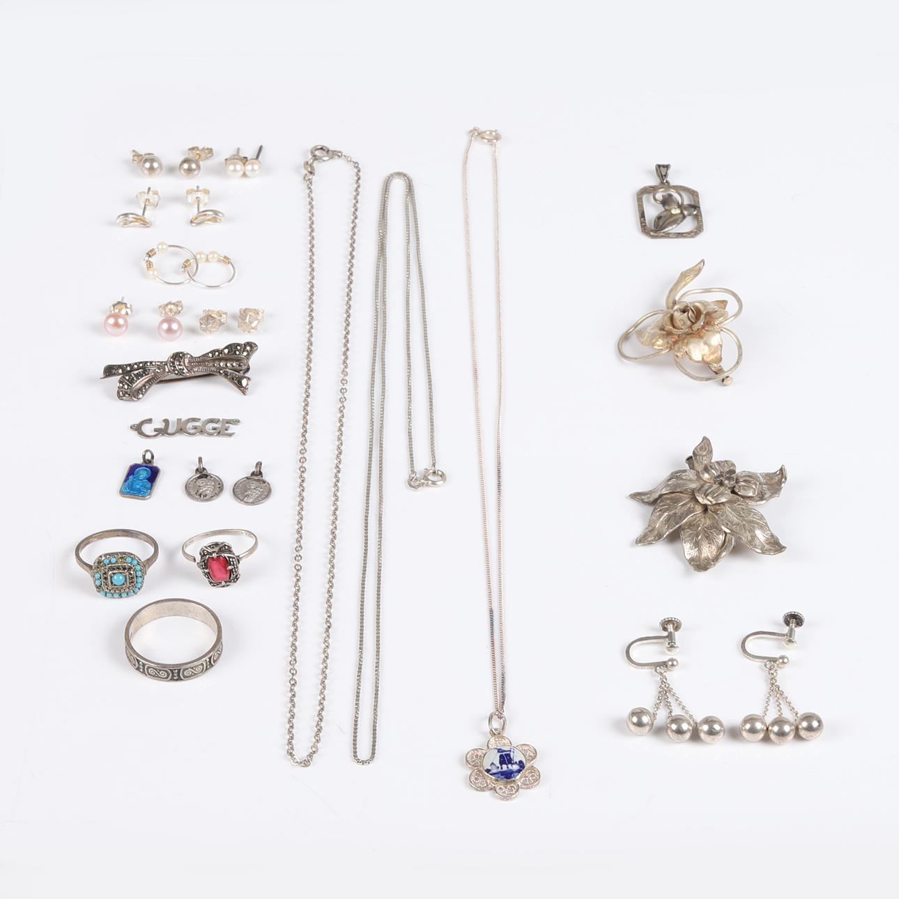 PARTI SMYCKEN, Silver, 21 delar.