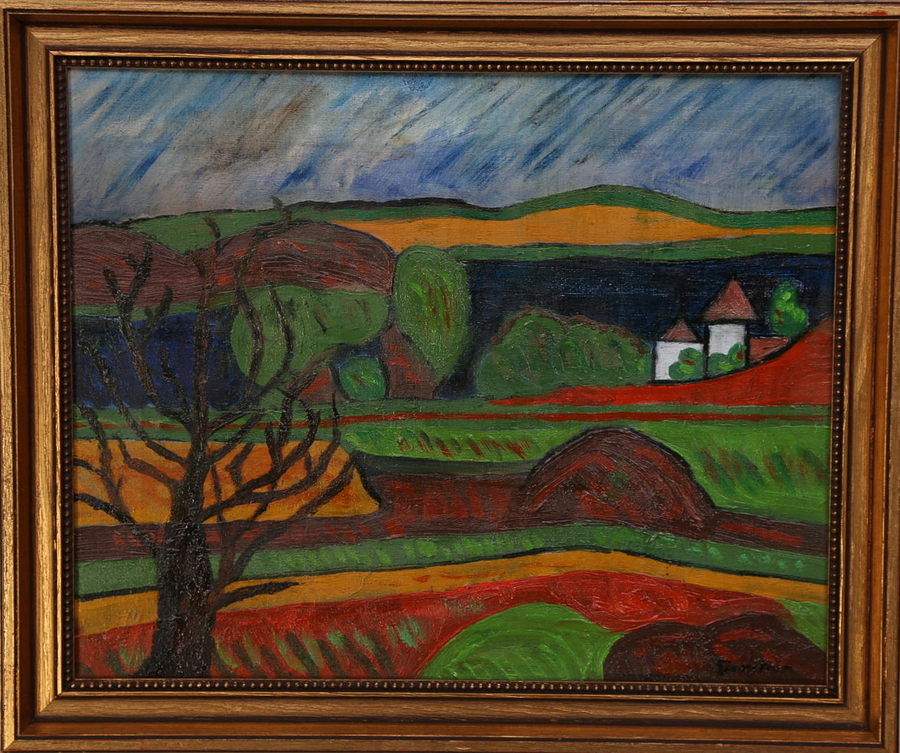 TOR BJURSTRÖM. olja på duk, signerad Bjurström, Landskap.