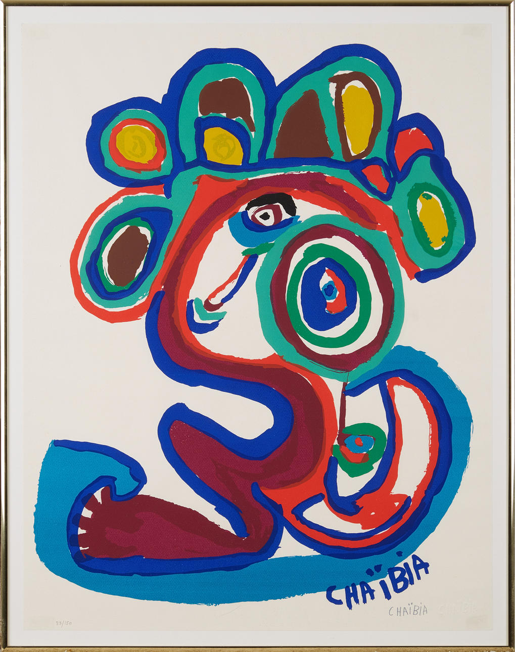 CHAÏBIA TALAL. (MOROCCO, 1929-2004). Untitled, color serigraph.