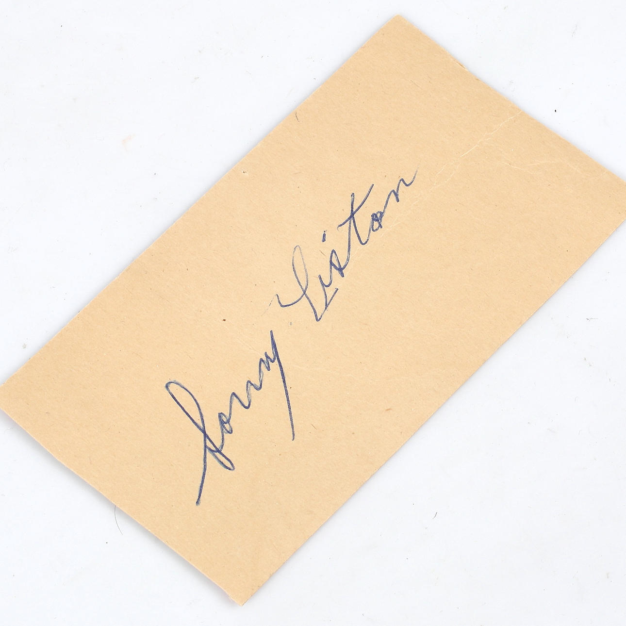 AUTOGRAPH, Sonny Liston, 1966.