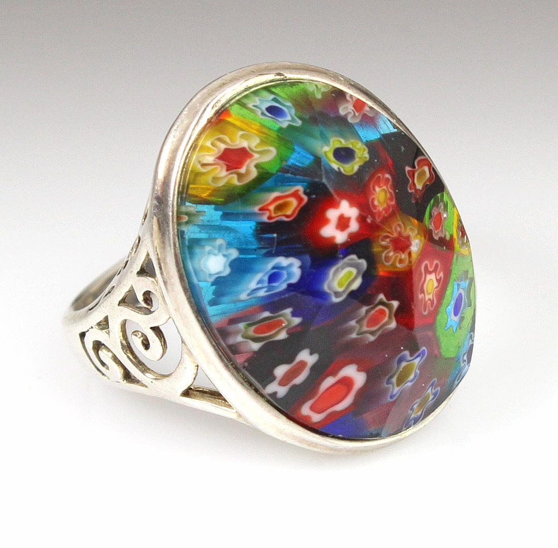 MURANO RING IN SILBER 925.