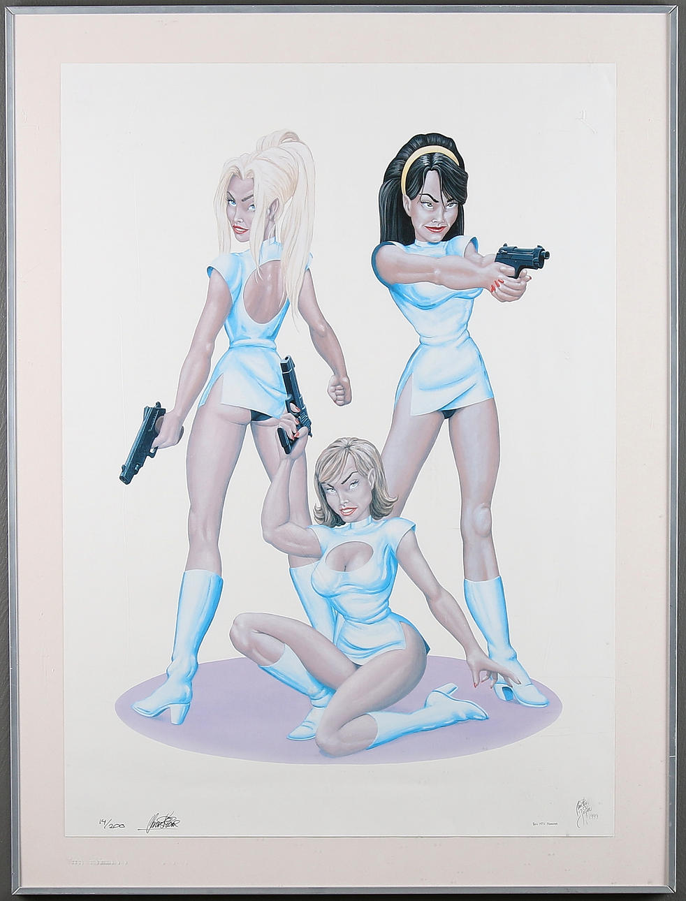 CHRISTIAN BEIJER. "New MTV Feminism", serigrafi, signerad och numrerad 14/200. 2000-tal.