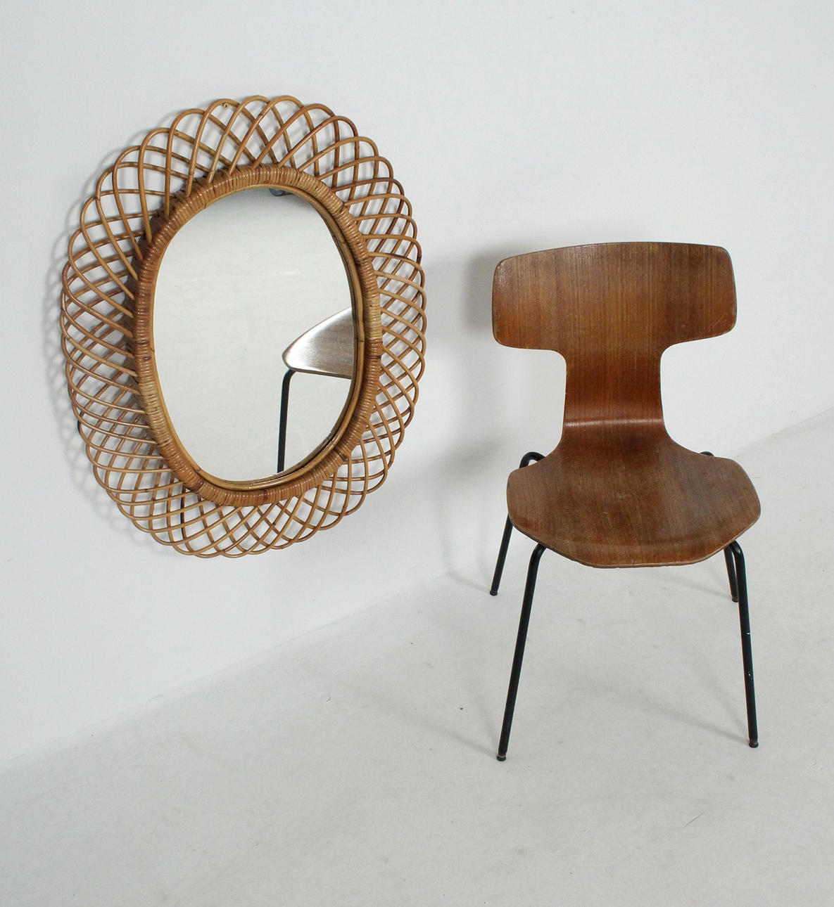 FRANCO ALBINI. Mirror 1960s.