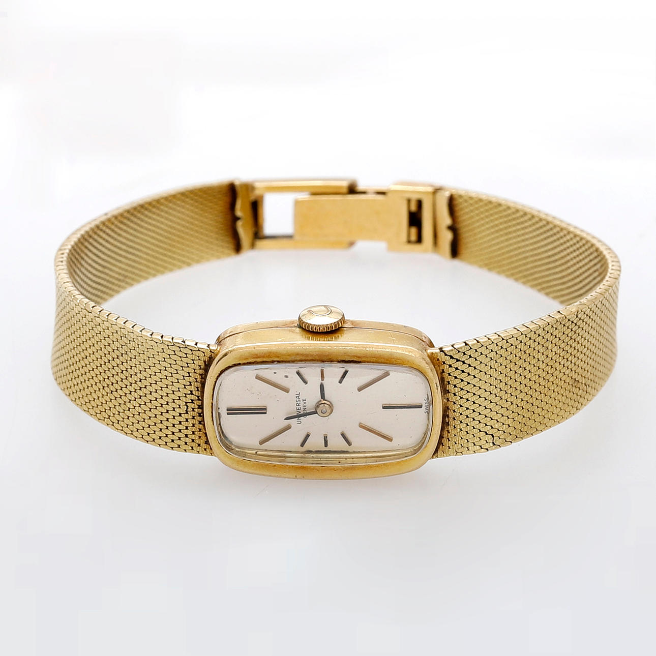 Reloj Universal Geneve vintage en oro.