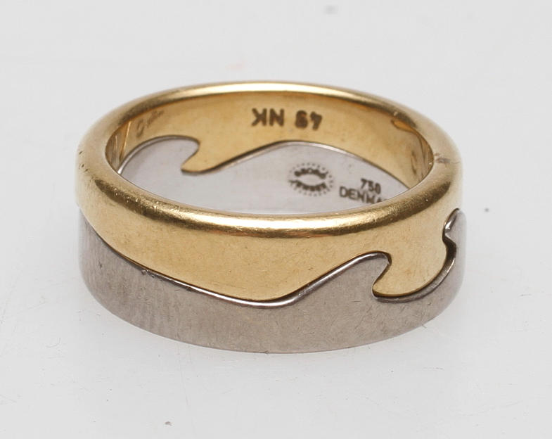 GEORG JENSEN "Lady´s Fusion rings", 18k guld, vikt ca 9,7 gr.