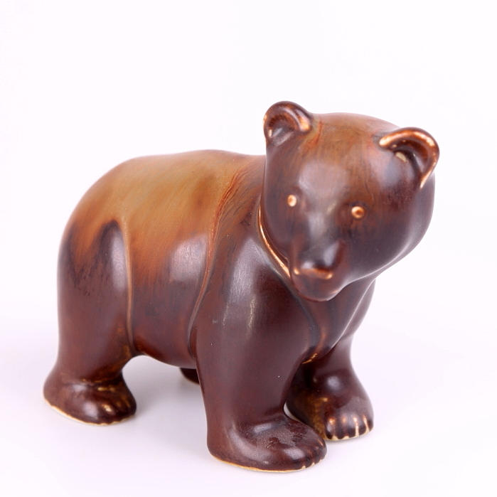 GUNNAR NYLUND. Figurin, björn, stengods, Rörstrand.