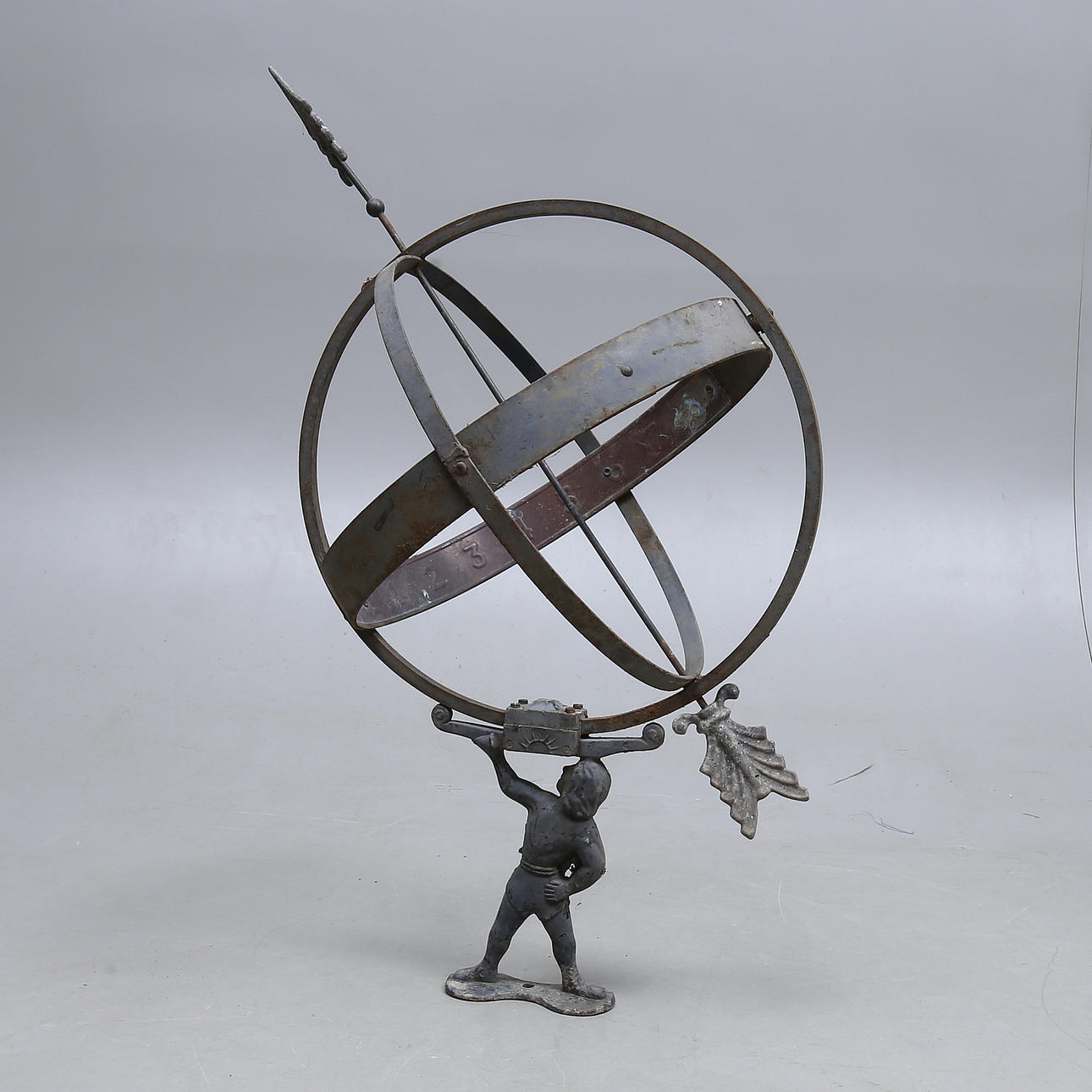 RELOJ SOLAR, metal, siglo XX.