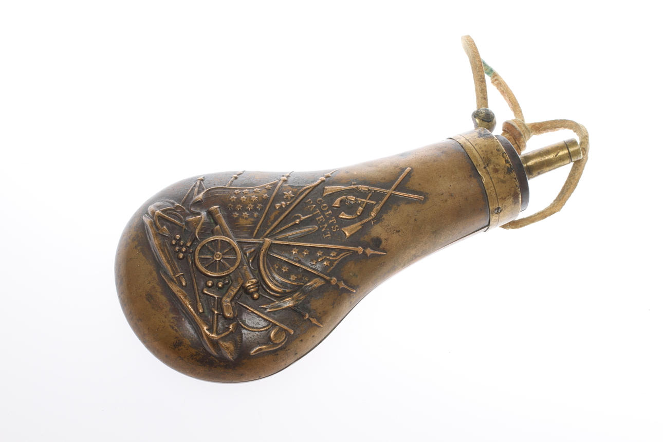 KRUTHORN i mässing, "COLTS PATENT".