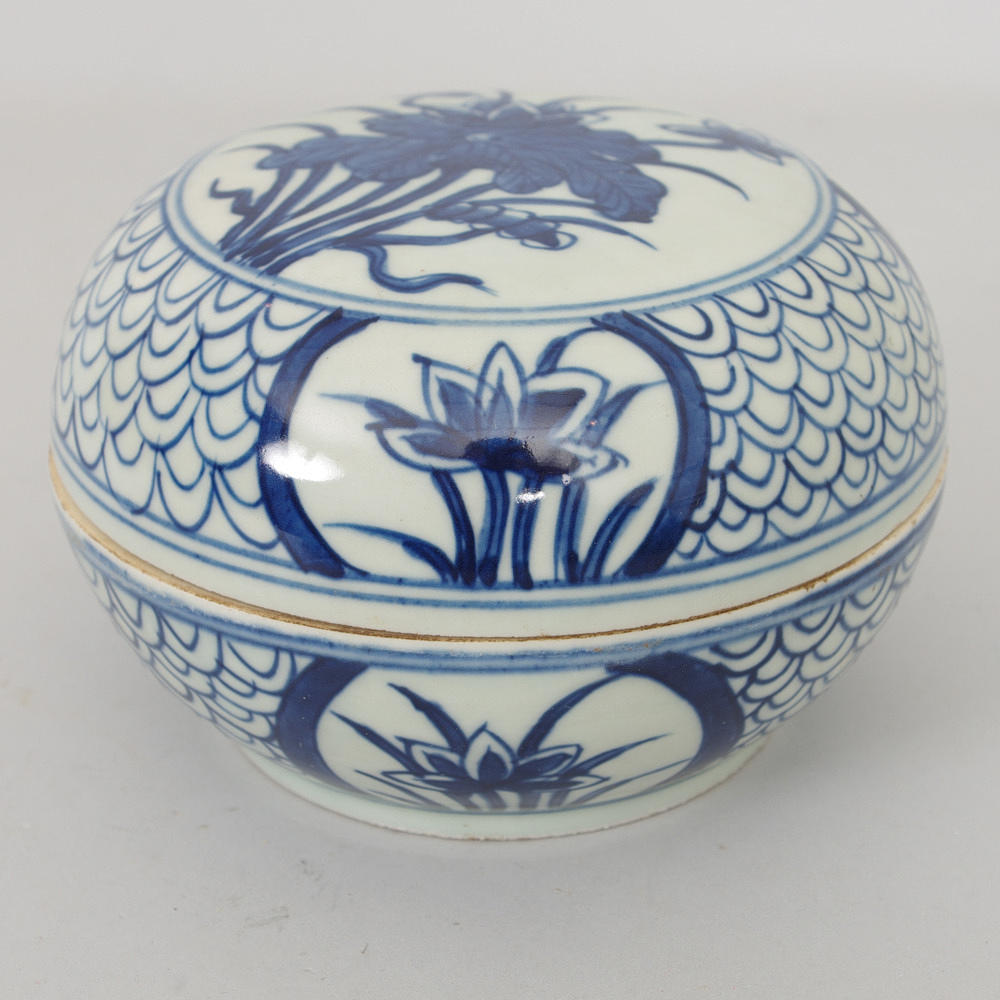 LOCKSKÅL, porslin, Kina, 1700/1800-tal.