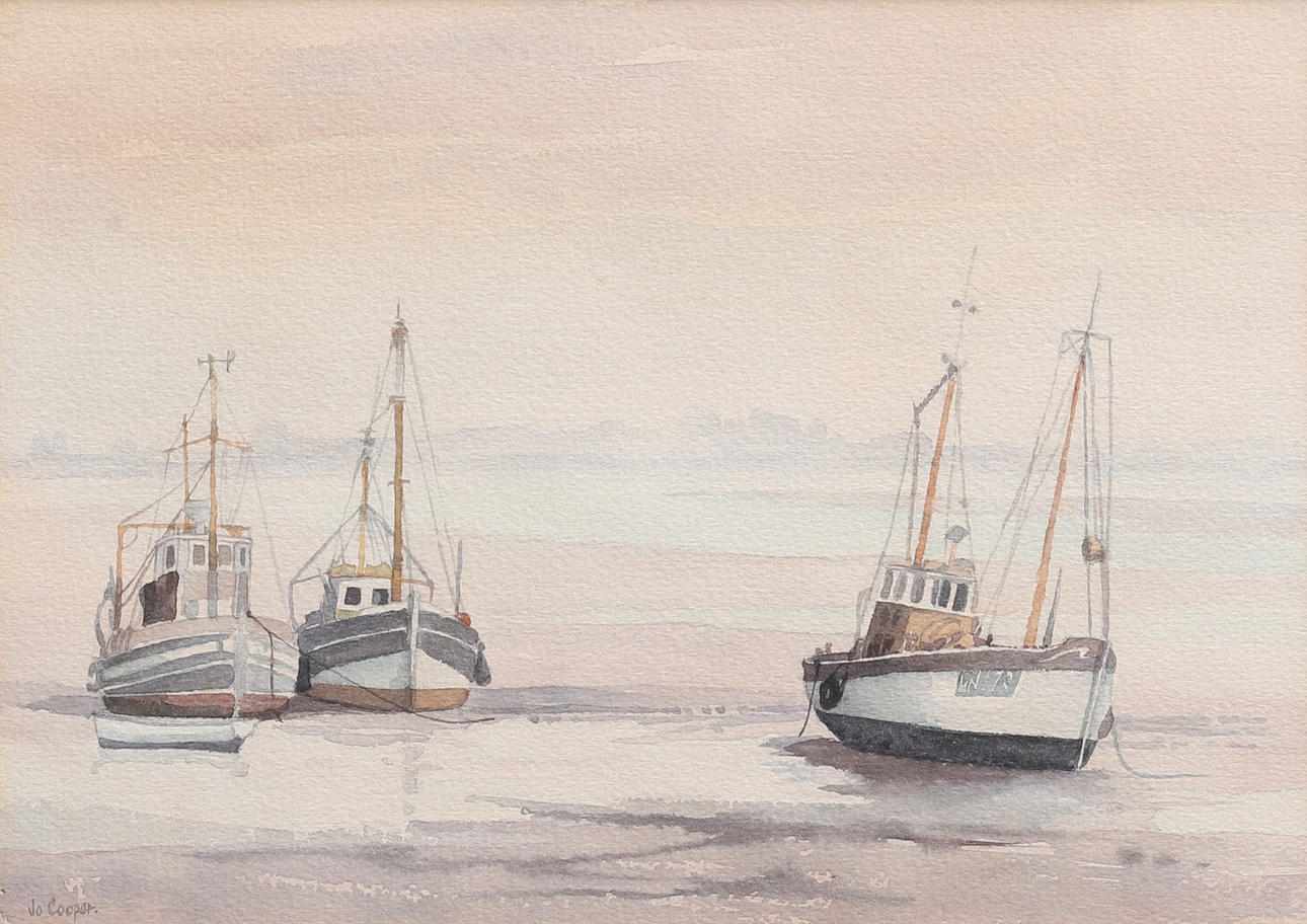 JO COOPER, 20TH CENTURY. LOW TIDE HEYBRIDGE BASIN.