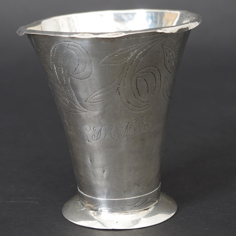 BÄGARE, silver, Johan Ferdinand Grönqvist, Östhammar 1830.