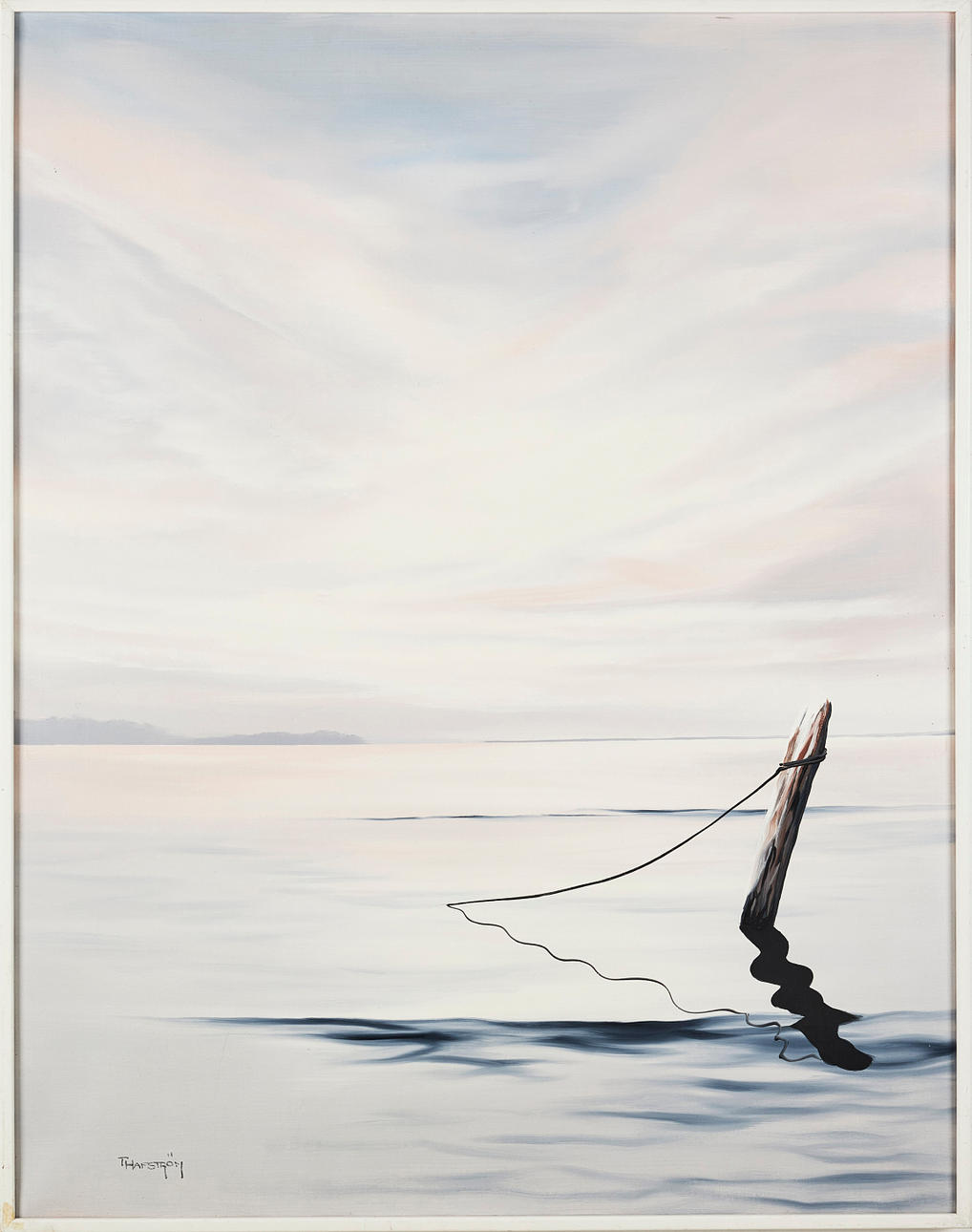 THOMAS HAFSTRÖM. Coastal picture, oil on canvas, signed T Hafström.