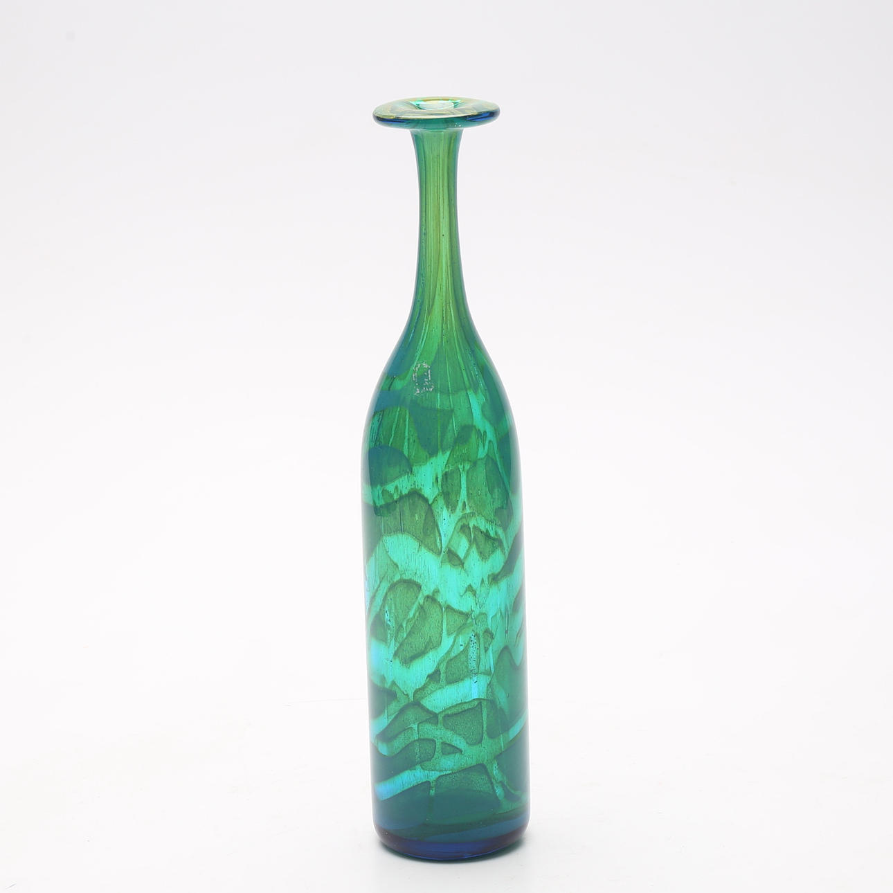 MICHAEL HARRIS. Vase, glass, Mdina, signed.