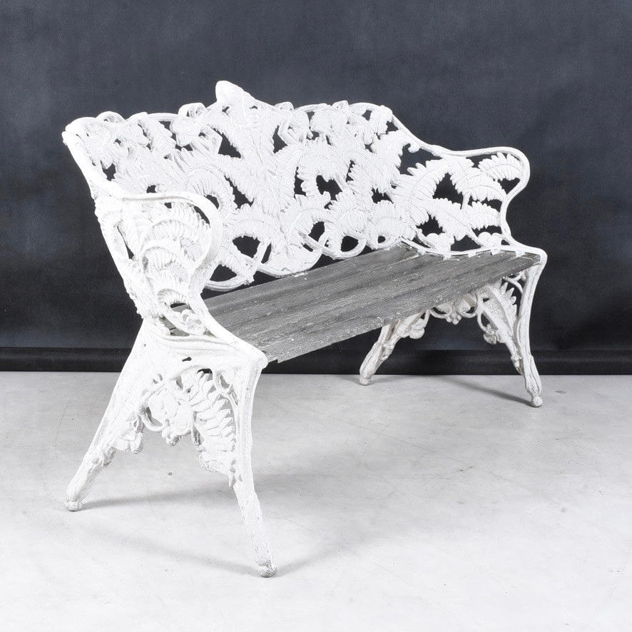 TRÄDGÅRDSSOFFA, så kallad ormbunkssoffa, aluminium, 1900-tal.