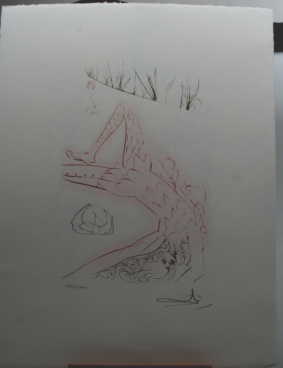 LITOGRAFISKT TRYCK, numrerad 1222/2400, Dali, signerat i tryck.