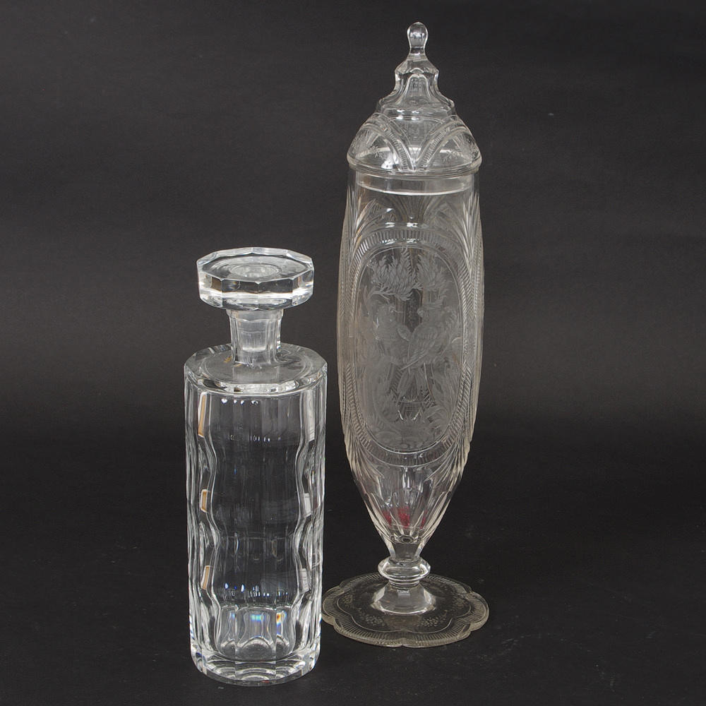 KARAFF SAMT POKAL, kristall.