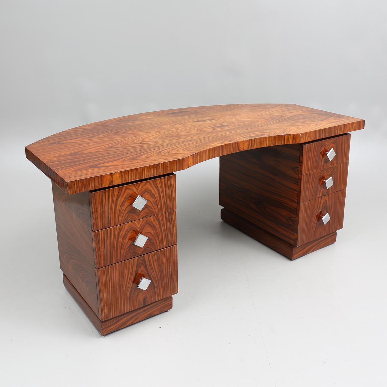 SKRIVBORD, jakaranda, art deco-stil, 1900-talets andra hälft.