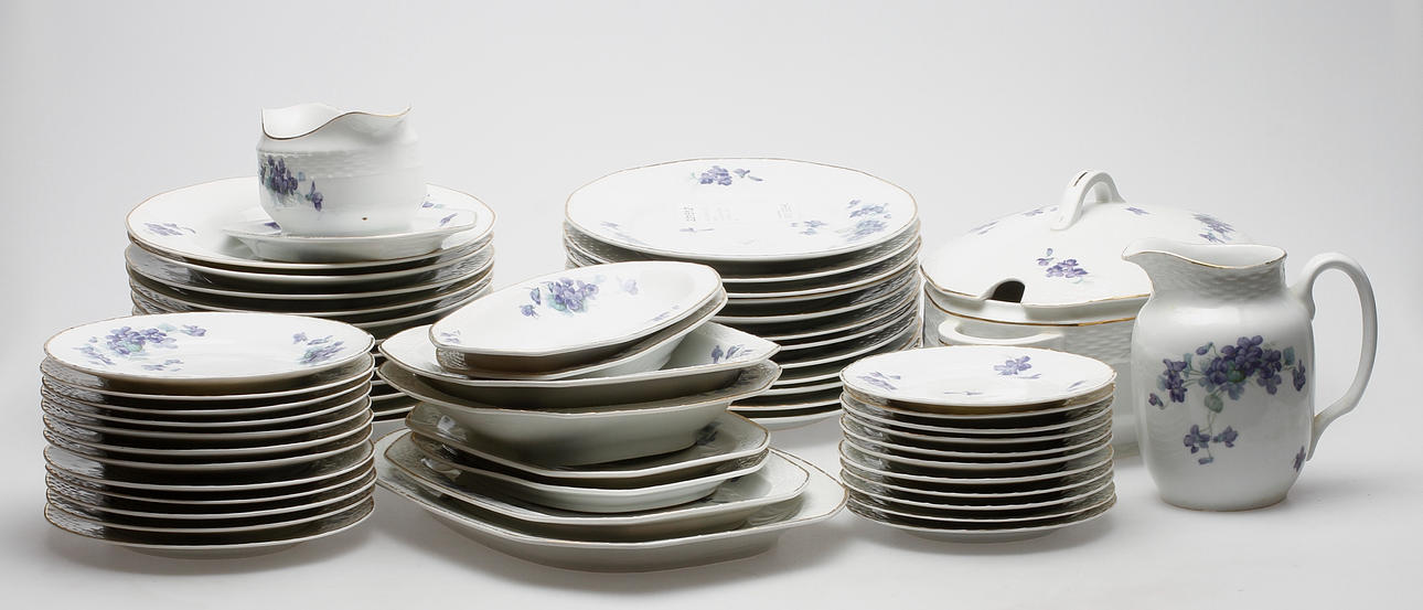 MATSERVIS, 58 delar, Hutschenreuther, Bavaria, 1900-tal.