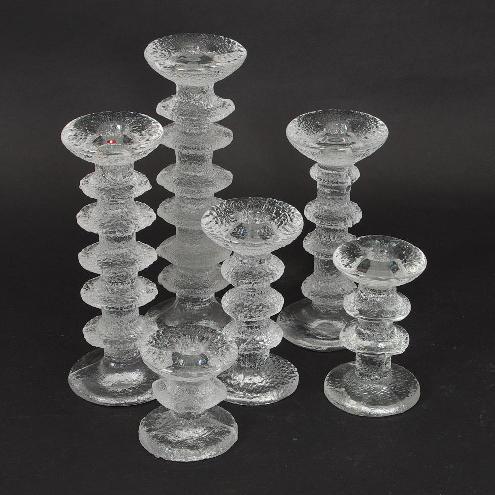 LJUSSTAKAR, glas, "Festivo", Timo Sarpaneva, Iittala.