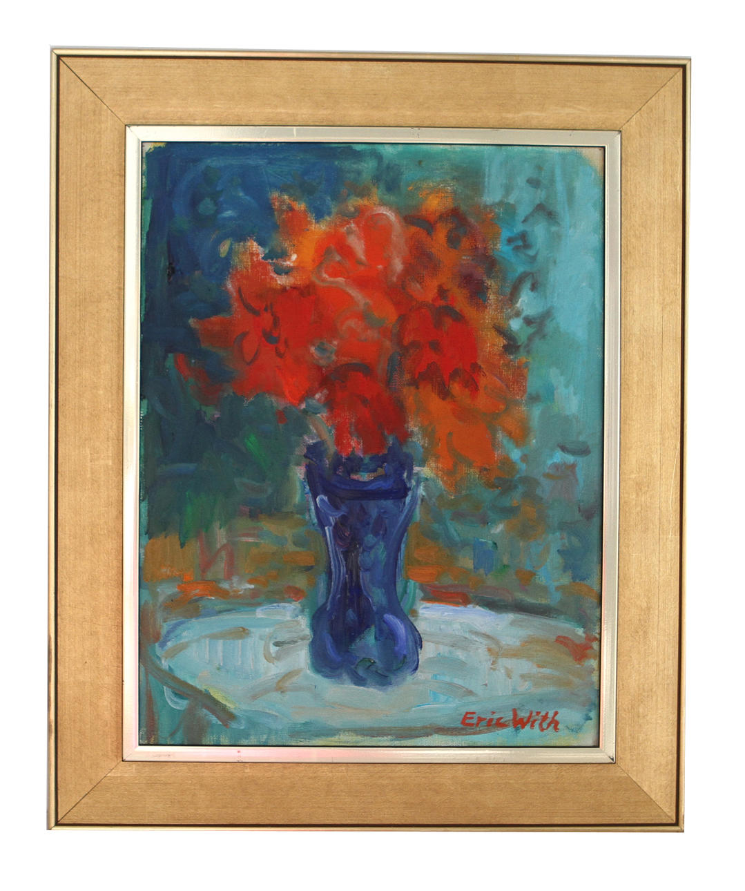 ERIK WITH. Olja på pannå, sign.