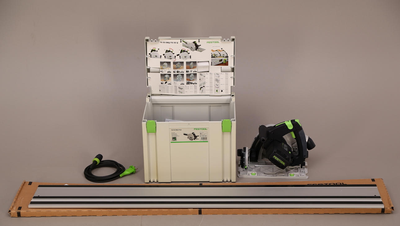 CIRKELSÅG med tillbehör, Festool nr TS55 REBQ-Plus - FS Kit.