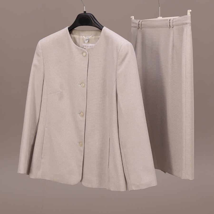 KJOLDRÄKT, beige, storlek 40, Pleasant.