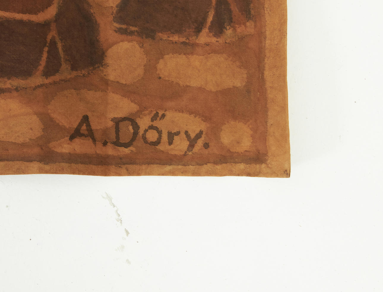 ALEXANDER DERI-DÖRY. Painted textile, historicizing motif, signed. Art ...