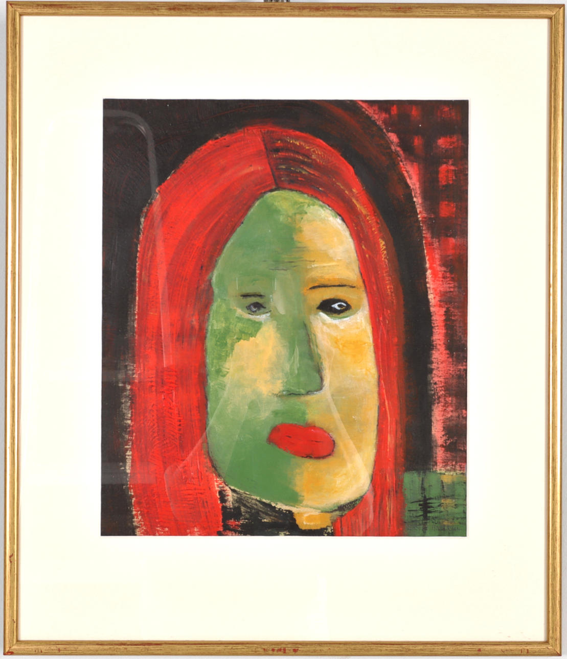 KERSTIN ANDERSSON. Painting on paper, "Sensual", signed, dated 1996.