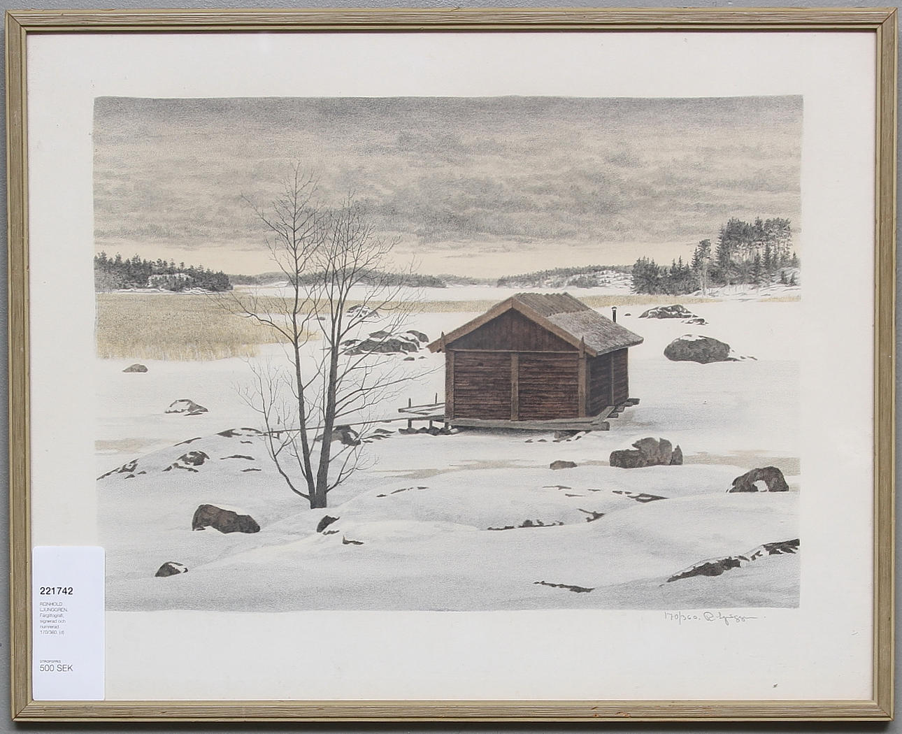 REINHOLD LJUNGGREN. Färglitografi, signerad och numrerad 170/360.