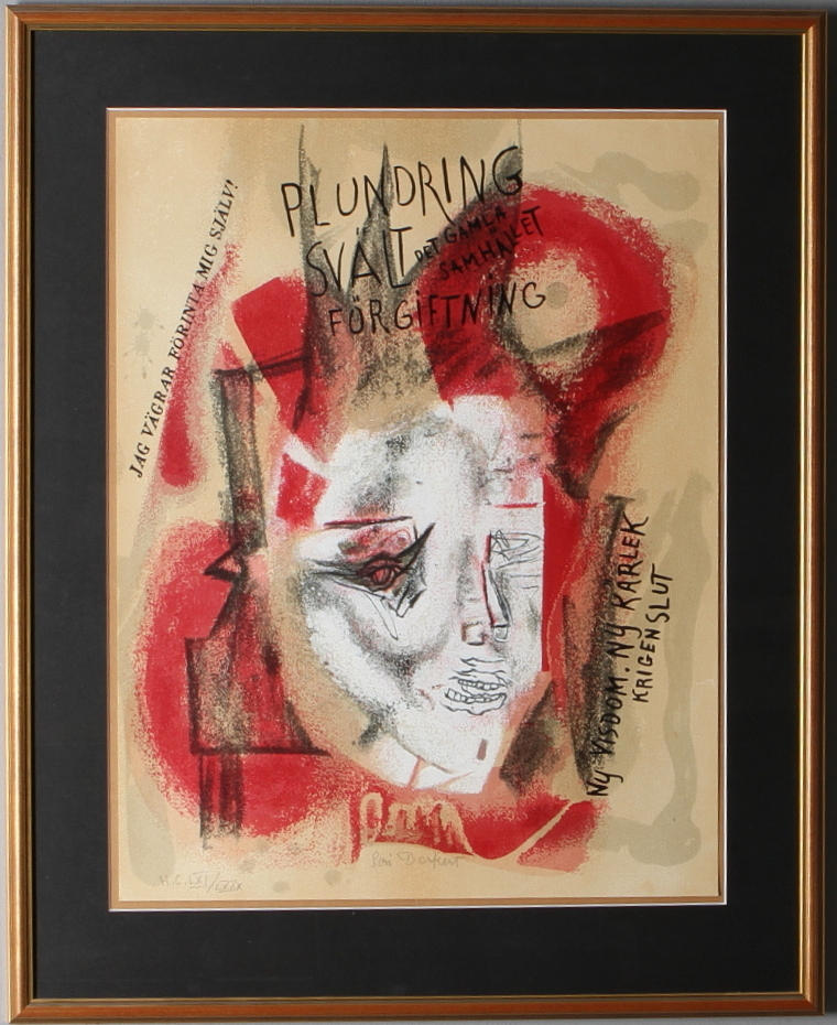 SIRI DERKERT. Jag vägrar förinta mig själv!, litografi, signerad samt numrerad HC LXI/LXXX.