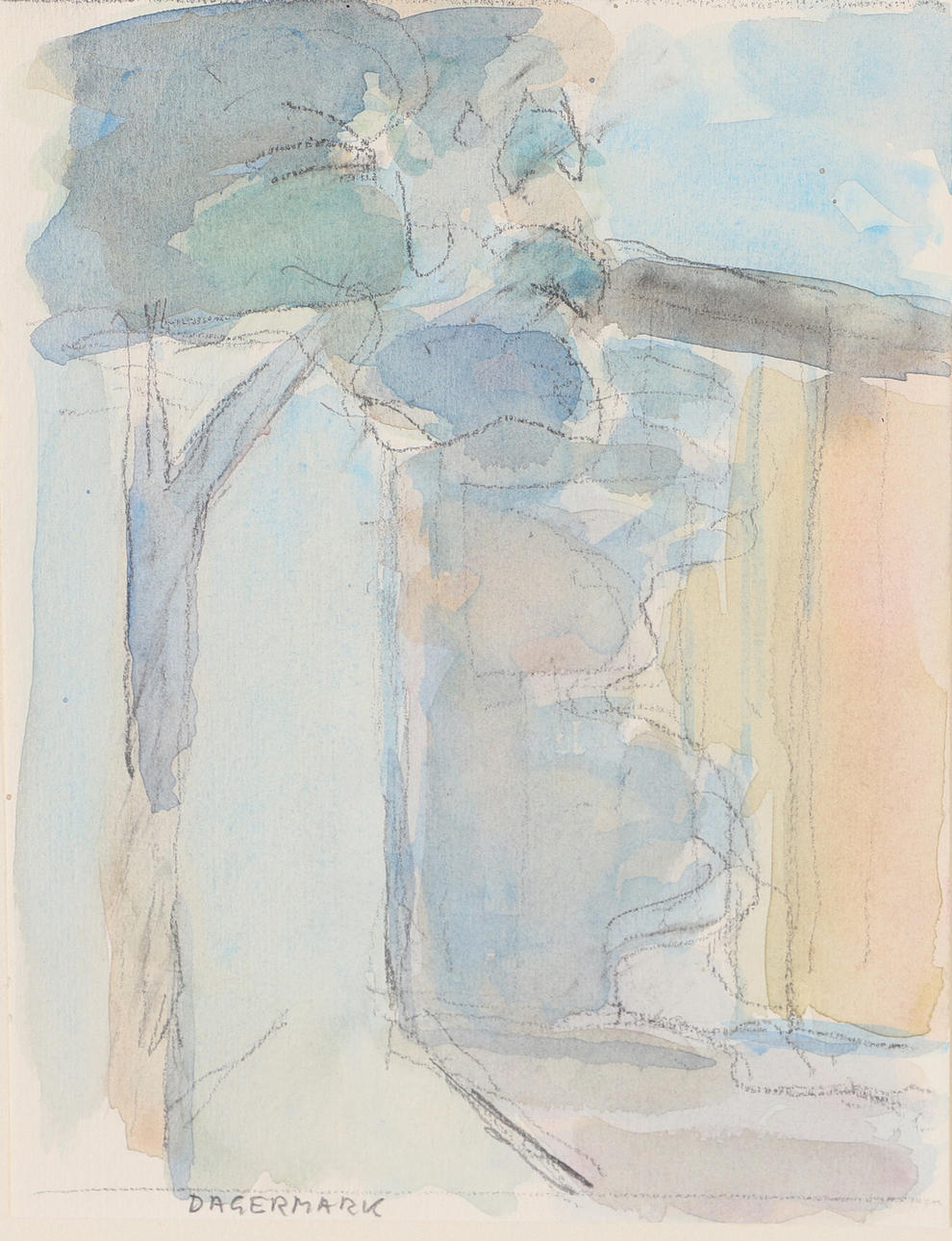 GÖSTA DAGERMARK. Tree, watercolor, signed Dagermark.