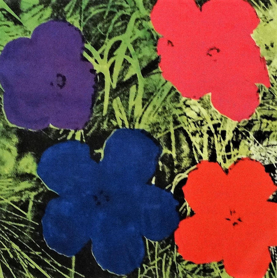 ANDY WARHOL. Blommor, konsttryck, 2013.