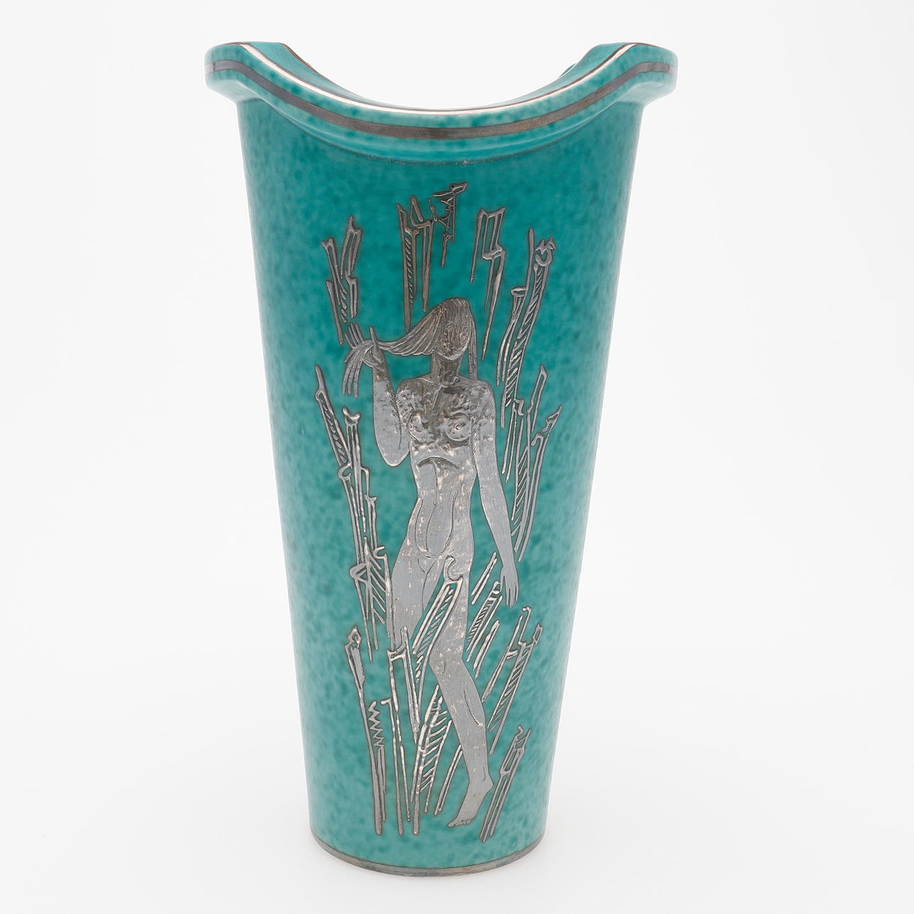 WILHELM KÅGE. VASE, "ARGENTA", GUSTAVSBERG.
