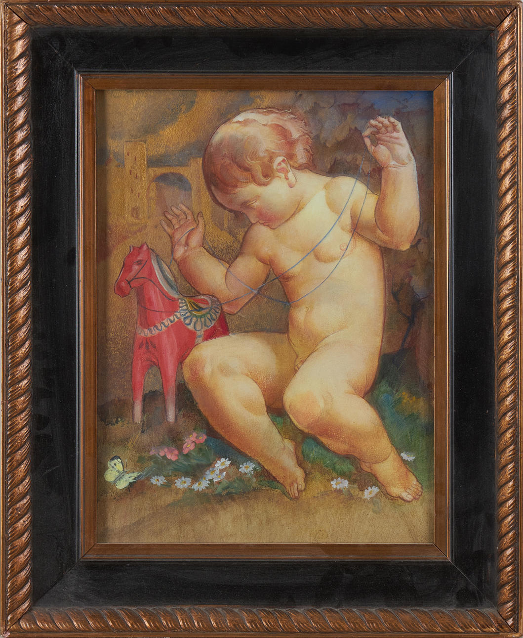 axel-wallert-1890-1962-poika-dalahevosella-ljy-nahalla-ilman