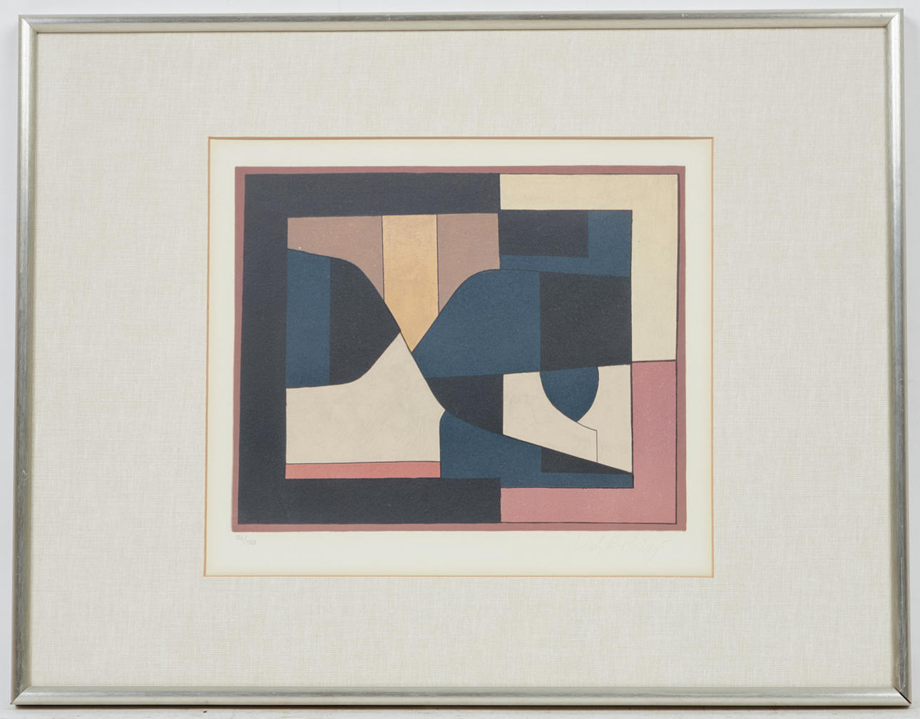 VICTOR VASARELY. Color lithograph, 'Ailho', 1972.