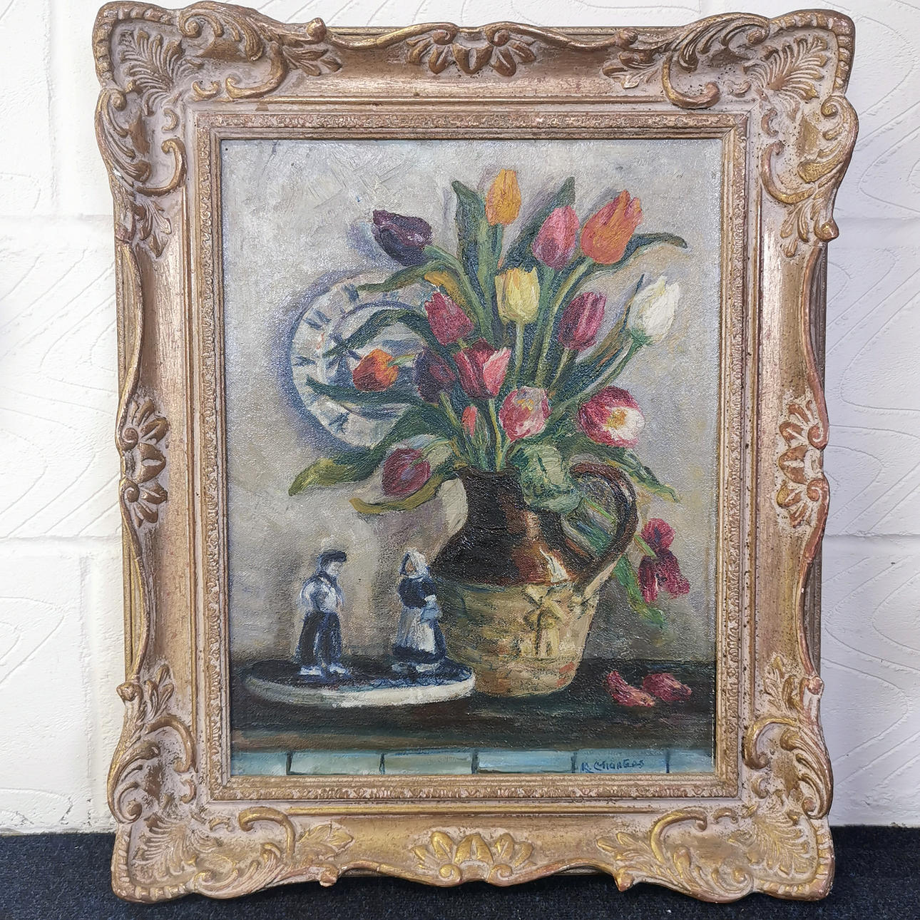 K. CHARLES OIL ON BOARD.