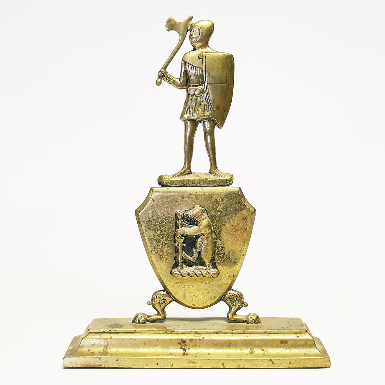 VIKTORIANSK MÄSSING DÖRRSTOPP.