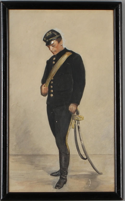 HULDA SCHENSON. tillskriven, kopia efter Zorn, akvarell, text a tergo.