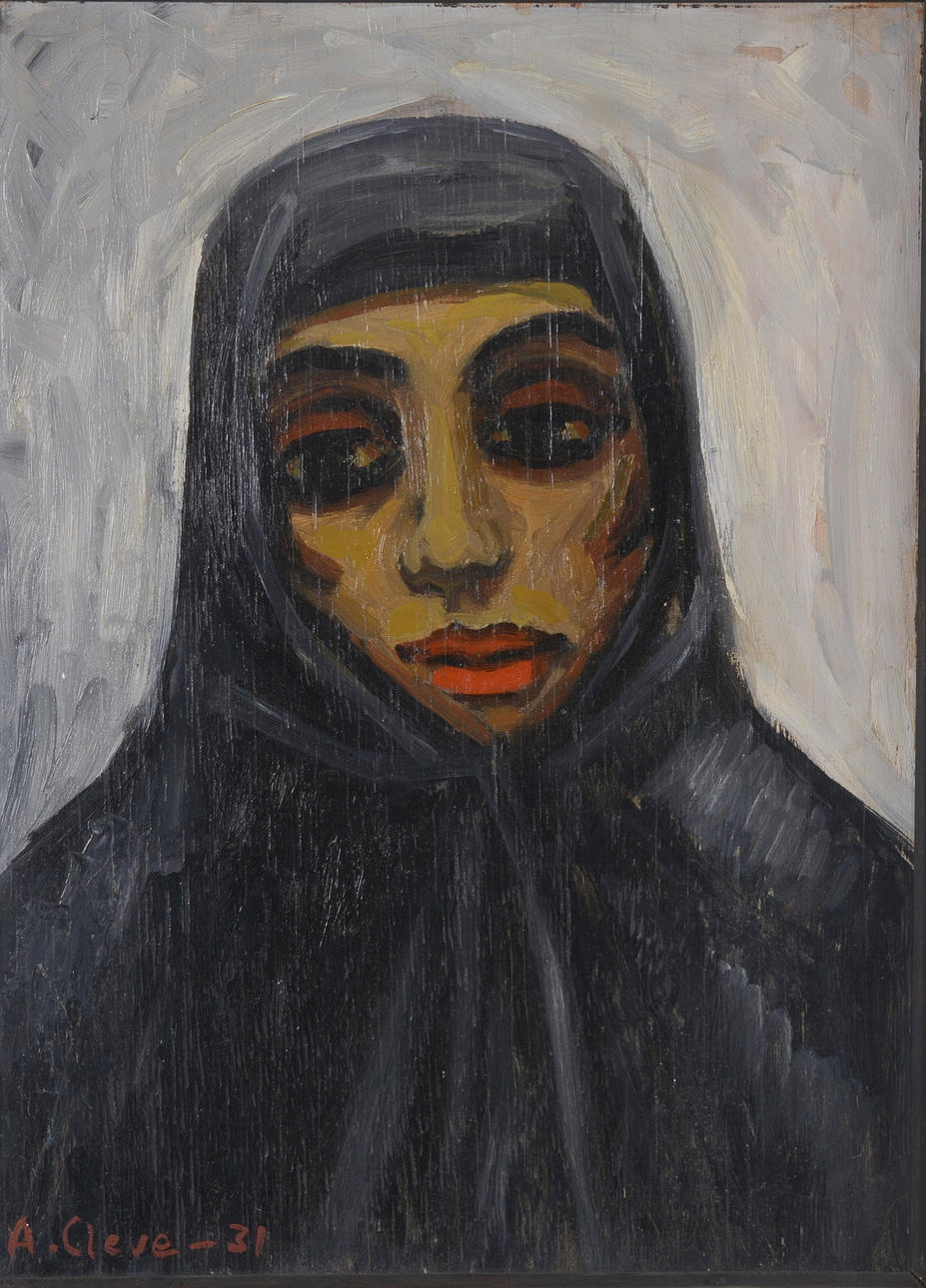 AGNES CLEVE. Olja på träpannå.