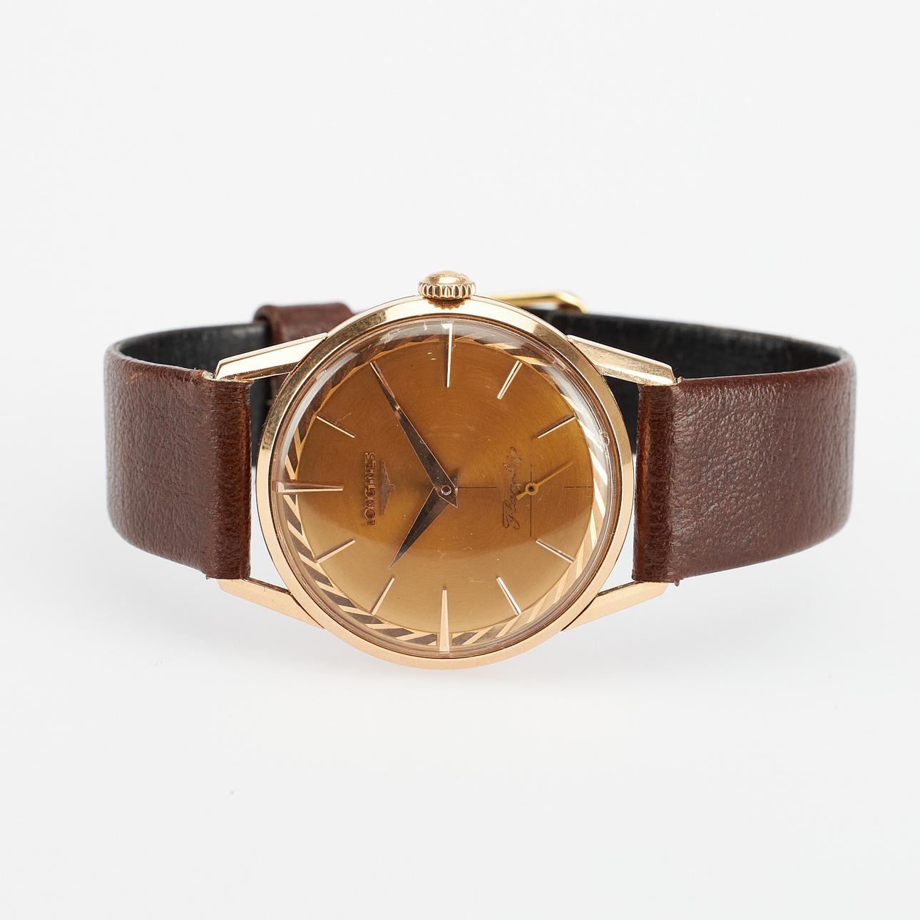 LONGINES, Flagship, 34 mm, 18K gold, manual.