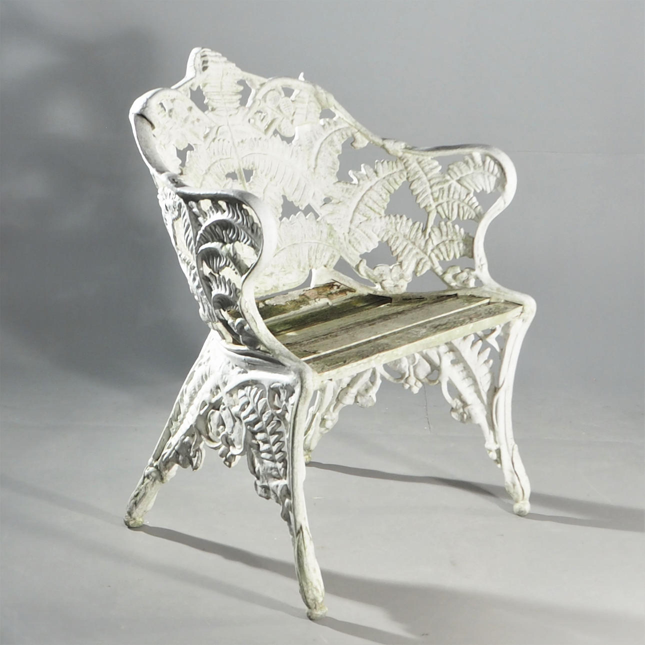 SILLÓN, hierro fundido, "helecho".