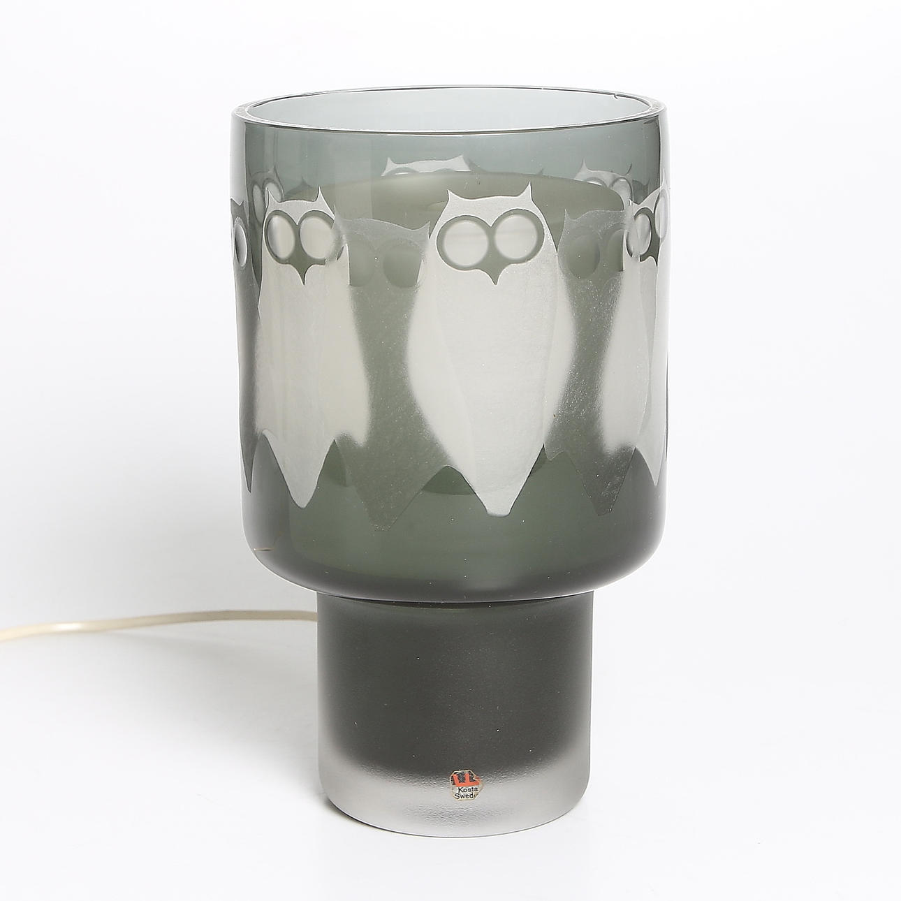 BORDSLAMPA, glas, Owe Sandeberg, Kosta Boda, 1960-tal.