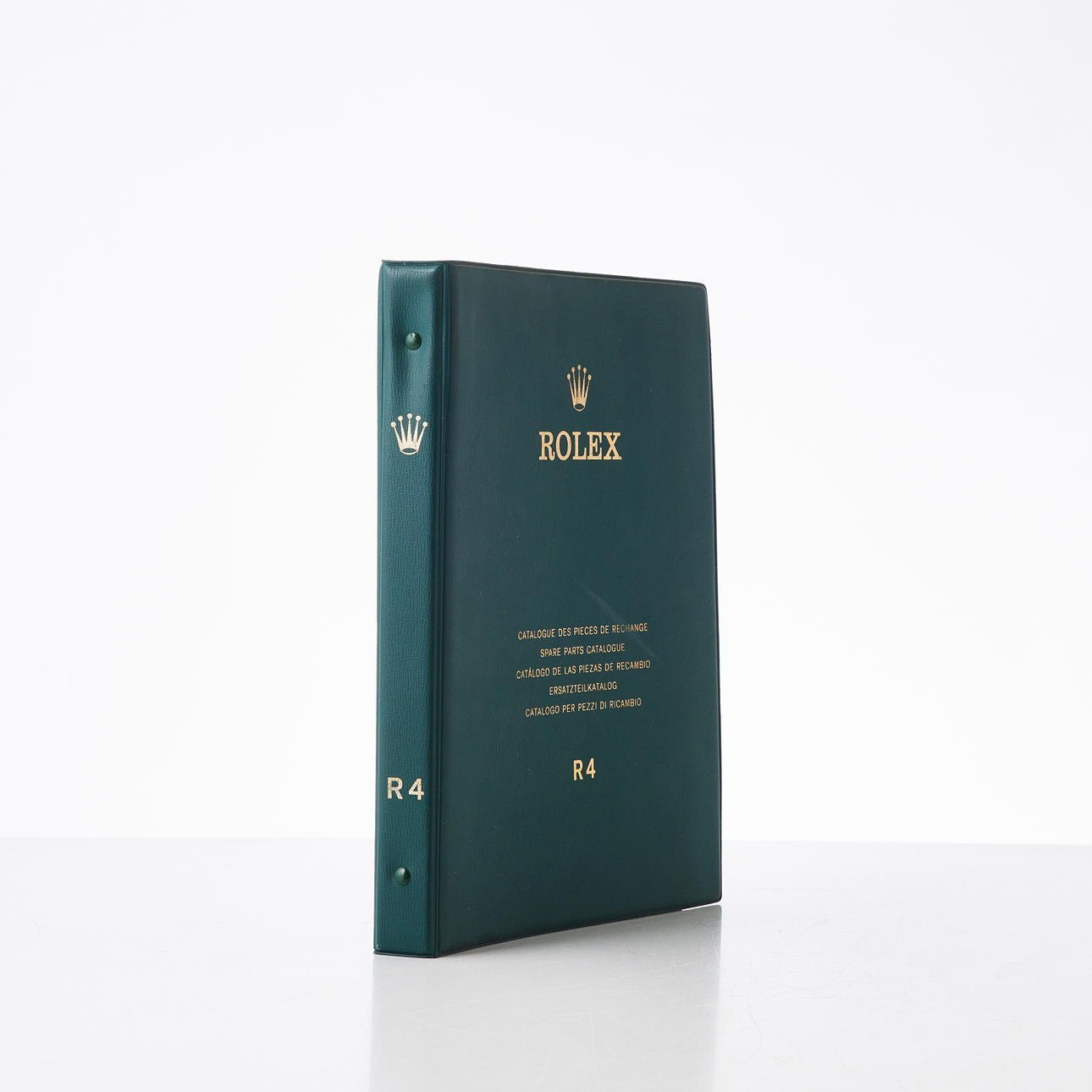 ROLEX, katalog for reservedele, R4, grønt plastdæksel.