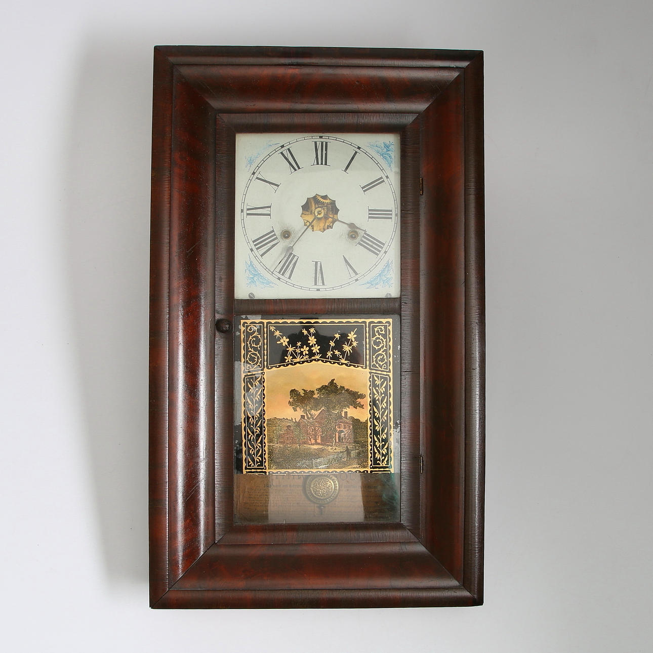 VÄGGUR, "Amerikaklocka", Jerome & Co. 1800-talets mitt.