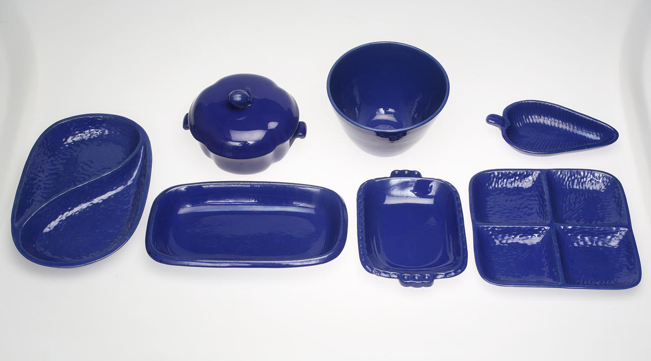 ANDERSSON JOHANSSON. KERAMIK, Höganäs, 7 delar, 1930-tal.