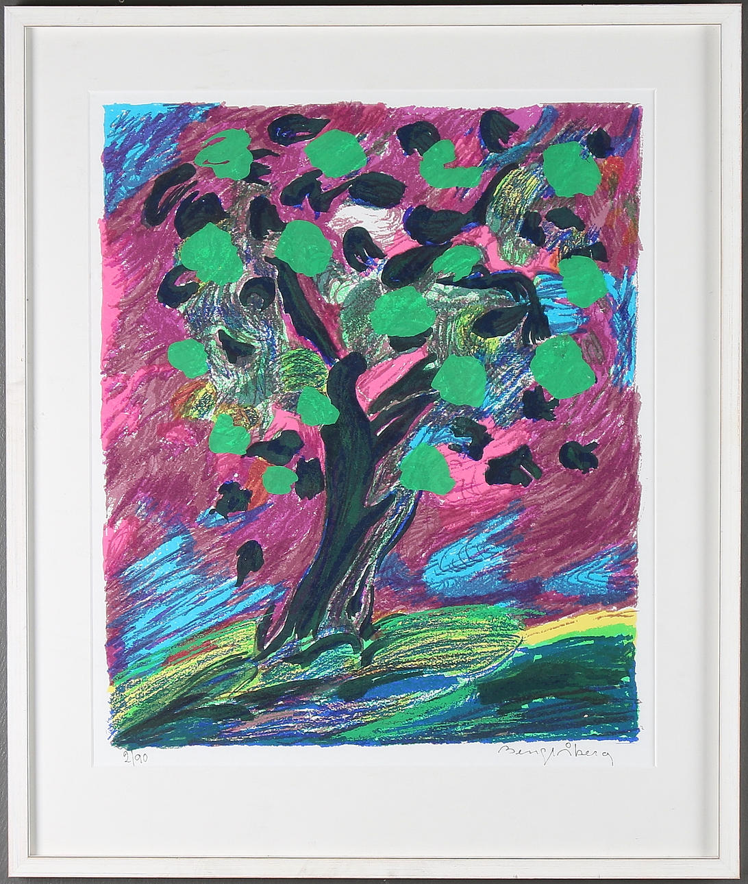 BENGT ÅBERG. Färglitografi, signerad och numrerad 2/90.