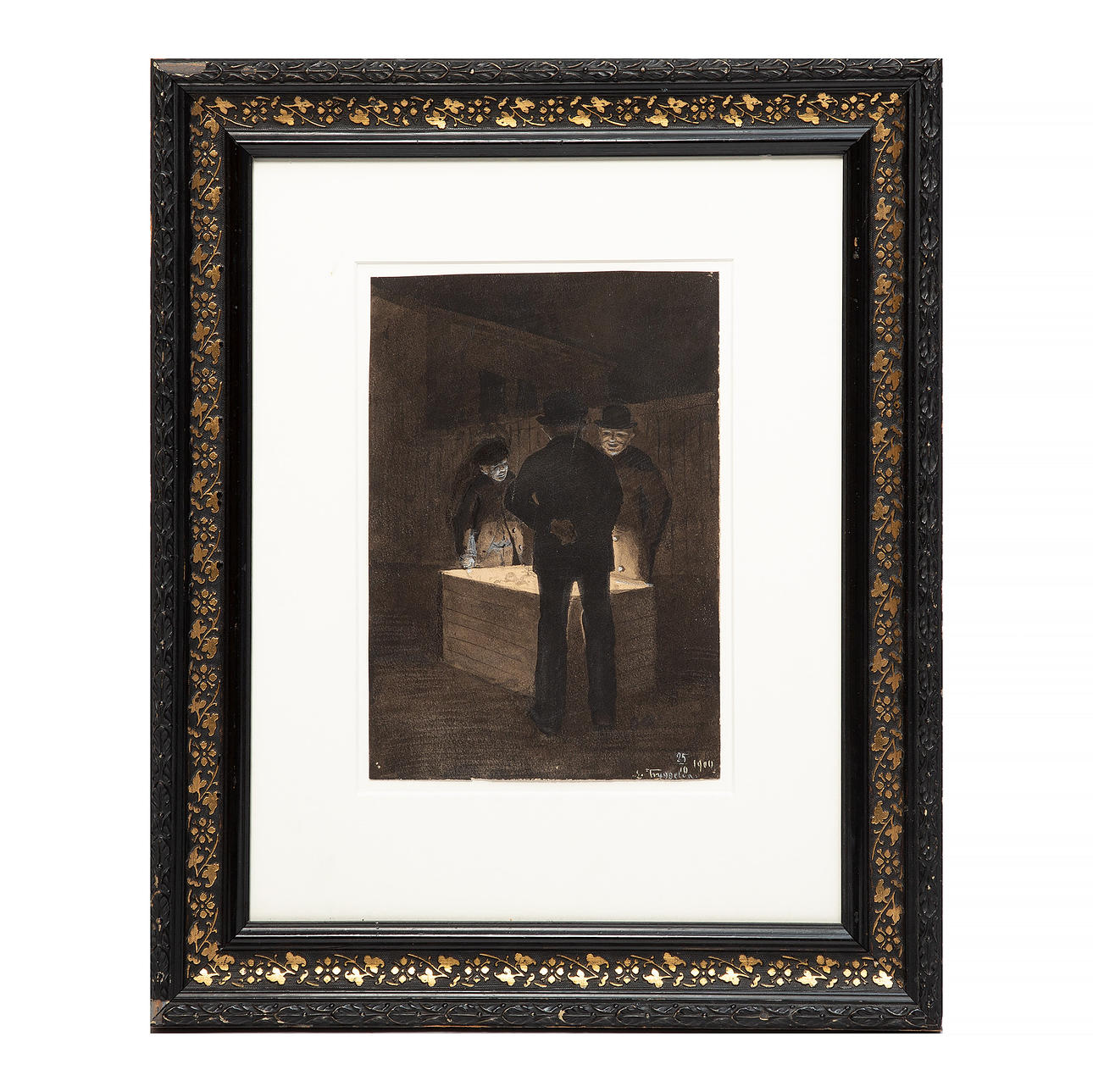 ERIK TRYGGELIN. , mixed media, signed.