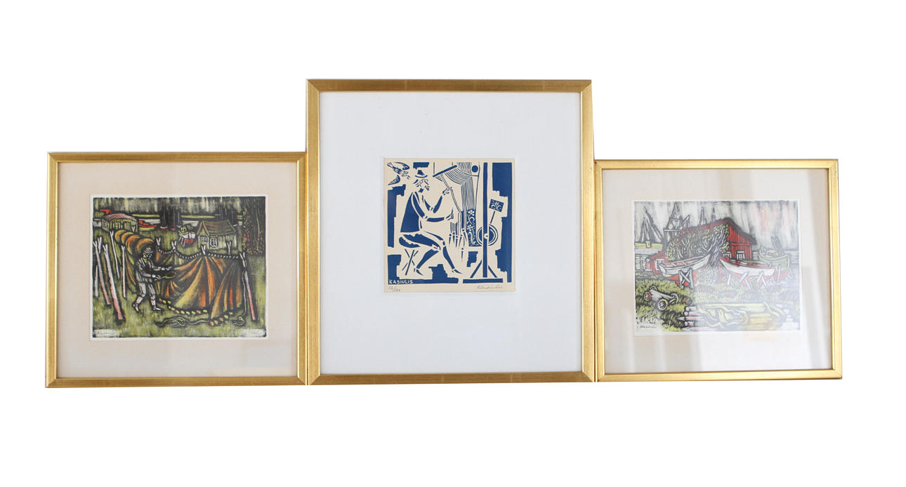 KASIULIS VYTAUTAS. LITOGRAFIER, 3 stycken.