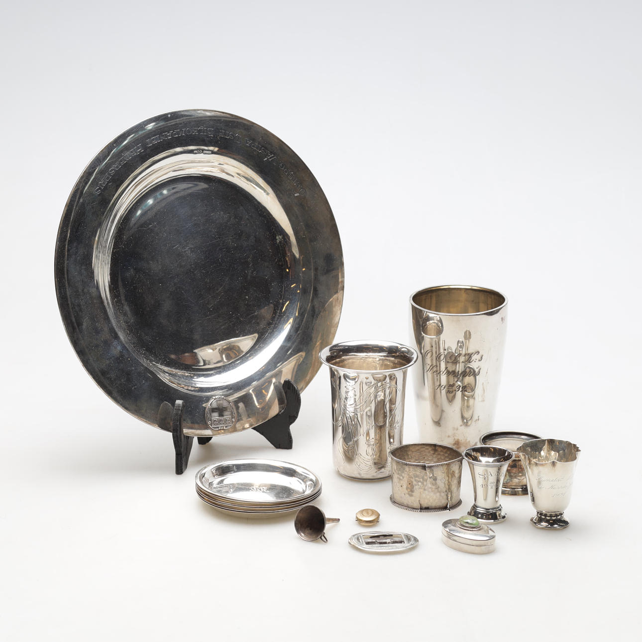 SILVER, 17 delar, totalvikt ca 714g.